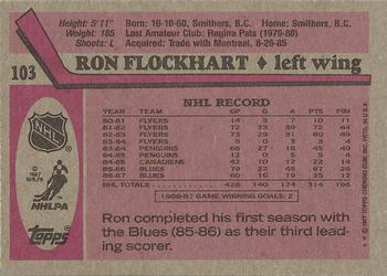 1987-88 Topps #103 Ron Flockhart Back
