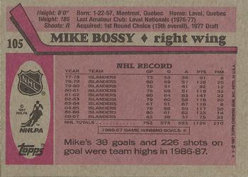 1987-88 Topps #105 Mike Bossy Back