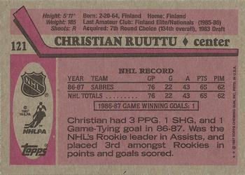 1987-88 Topps #121 Christian Ruuttu Back