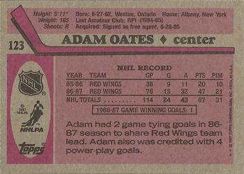 1987-88 Topps #123 Adam Oates Back