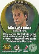 1997-98 Pacific Crown Collection - Card-Supials Minis #5A Mike Modano Back