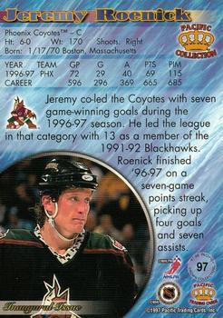 1997-98 Pacific Crown Collection - Copper #97 Jeremy Roenick Back