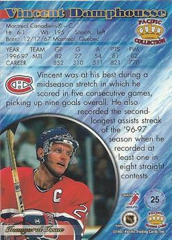 1997-98 Pacific Crown Collection - Emerald Green #25 Vincent Damphousse Back