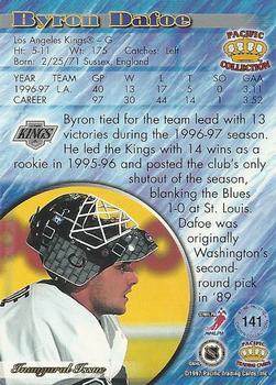 1997-98 Pacific Crown Collection - Silver #141 Byron Dafoe Back