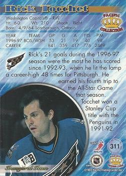 1997-98 Pacific Crown Collection - Silver #311 Rick Tocchet Back