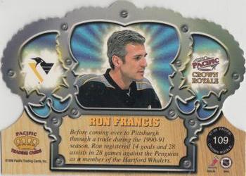 1997-98 Pacific Crown Royale - Ice Blue #109 Ron Francis Back