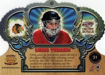 1997-98 Pacific Crown Royale - Silver #31 Chris Terreri Back