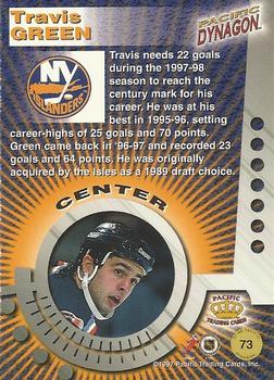 1997-98 Pacific Dynagon - Copper #73 Travis Green Back