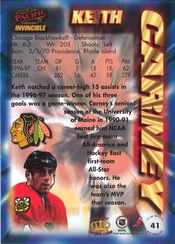 1997-98 Pacific Invincible - NHL Regime #41 Keith Carney Back