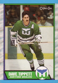 1989-90 O-Pee-Chee #134 Dave Tippett Front