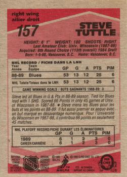1989-90 O-Pee-Chee #157 Steve Tuttle Back