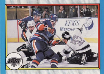 1989-90 O-Pee-Chee #305 Los Angeles Kings Front