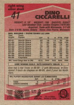 1989-90 O-Pee-Chee #41 Dino Ciccarelli Back
