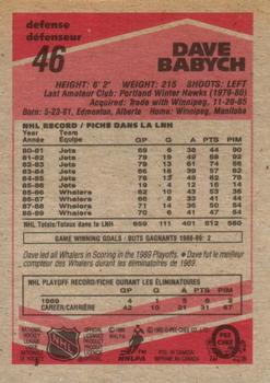 1989-90 O-Pee-Chee #46 Dave Babych Back