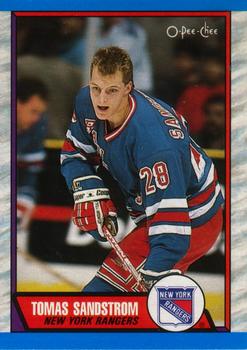 1989-90 O-Pee-Chee #54 Tomas Sandstrom Front