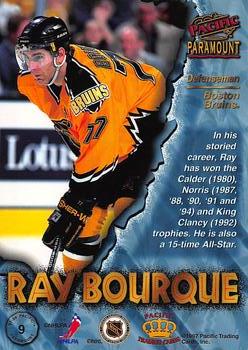 1997-98 Pacific Paramount - Emerald Green #9 Ray Bourque Back