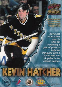 1997-98 Pacific Paramount - Emerald Green #149 Kevin Hatcher Back