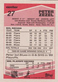1989-90 Topps #27 Peter Zezel Back