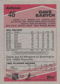 1989-90 Topps #46 Dave Babych Back