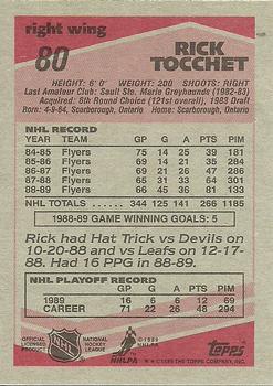 1989-90 Topps #80 Rick Tocchet Back