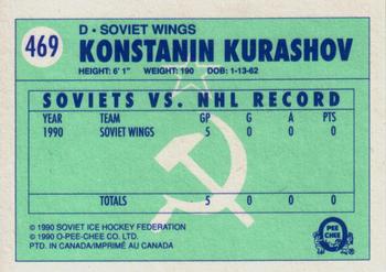1990-91 O-Pee-Chee #469 Konstantin Kurashov Back