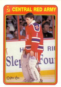 1990-91 O-Pee-Chee - Central Red Army #7R Arturs Irbe Front