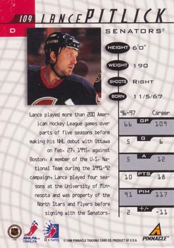1997-98 Pinnacle Be a Player - Autographs #109 Lance Pitlick Back