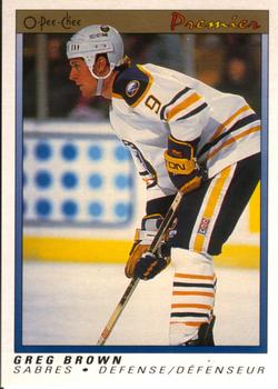 1990-91 O-Pee-Chee Premier #11 Greg Brown Front