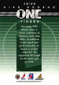 1997-98 Pinnacle Be a Player - One Timers #10 Mike Modano Back