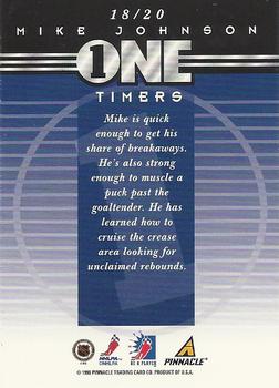 1997-98 Pinnacle Be a Player - One Timers #18 Mike Johnson Back