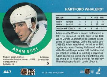 1990-91 Pro Set #447 Adam Burt Back