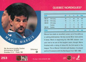 1990-91 Pro Set #253 Mario Marois Back