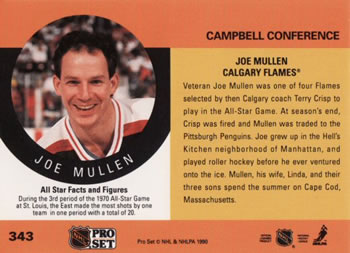 1990-91 Pro Set #343 Joe Mullen Back