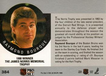 1990-91 Pro Set #384 The James Norris Memorial Trophy Back
