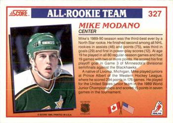1990-91 Score American #327 Mike Modano Back