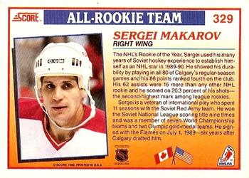 1990-91 Score American #329 Sergei Makarov Back