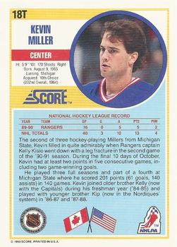 1990-91 Score Rookie and Traded #18T Kevin Miller Back