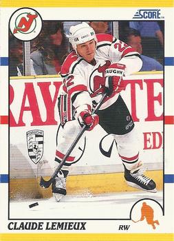 1990-91 Score Rookie and Traded #9T Claude Lemieux Front