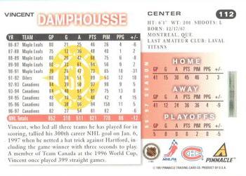 1997-98 Score - Golden Blades #112 Vincent Damphousse Back