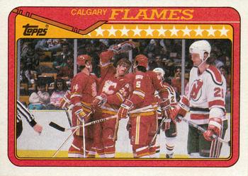 1990-91 Topps #38 Calgary Flames Front