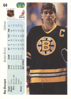 1990-91 Upper Deck #64 Ray Bourque Back