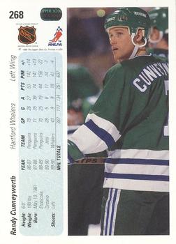 1990-91 Upper Deck #268 Randy Cunneyworth Back