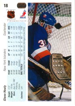 1990-91 Upper Deck #18 Glenn Healy Back