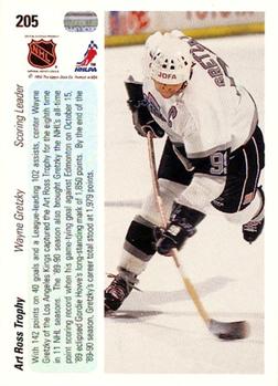 1990-91 Upper Deck #205 Wayne Gretzky Back
