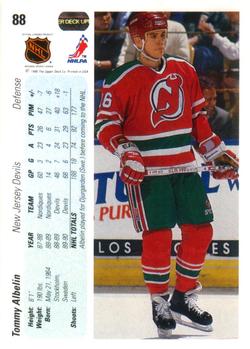 1990-91 Upper Deck #88 Tommy Albelin Back