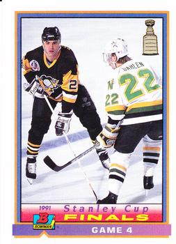 1991-92 Bowman #422 Stanley Cup Finals Game 4 Front