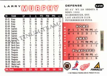 1997-98 Score Detroit Red Wings - Platinum Team #8 Larry Murphy Back