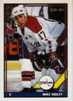 1991-92 O-Pee-Chee #245 Mike Ridley Front