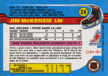 1991-92 O-Pee-Chee #24 Jim McKenzie Back