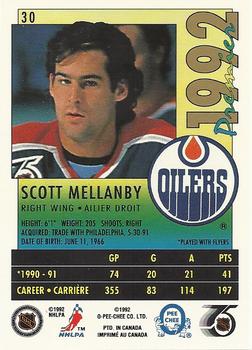 1991-92 O-Pee-Chee Premier #30 Scott Mellanby Back